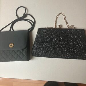 Two small black evening bags